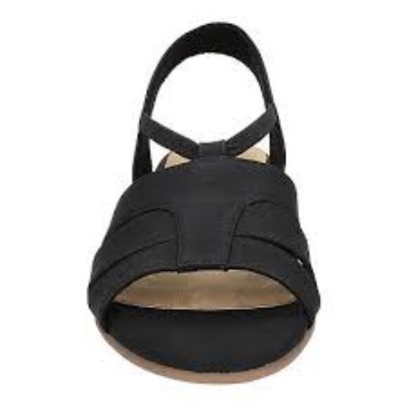 NEW EASY STREET YESENIA WOMEN'S BLACK ESPADRILLE WEDGE SANDALS 8 WW‎ - Picture 4 of 12